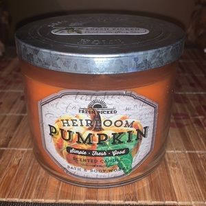 Bath & Body Works Heirloom Pumpkin Candle New